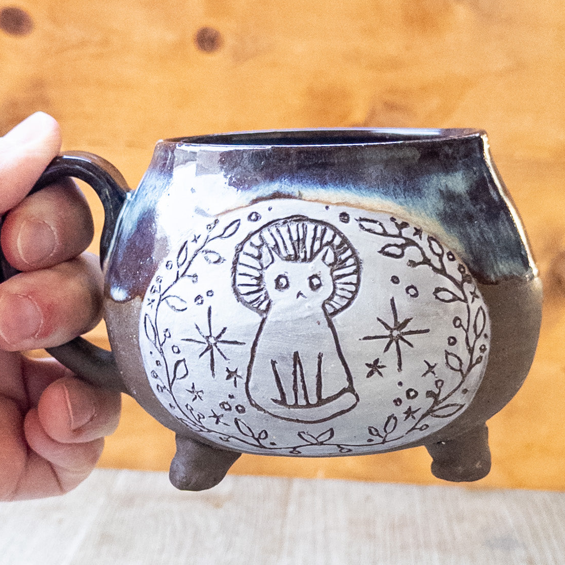 Cat Saint Cauldron Mug by Taylor
