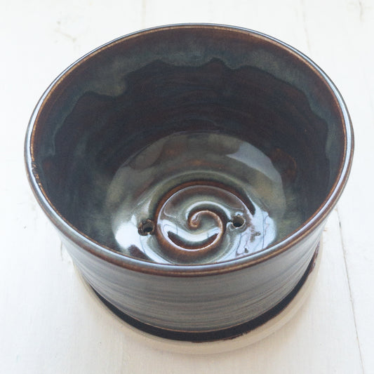 4” Brown Planter with Dish - Taylor