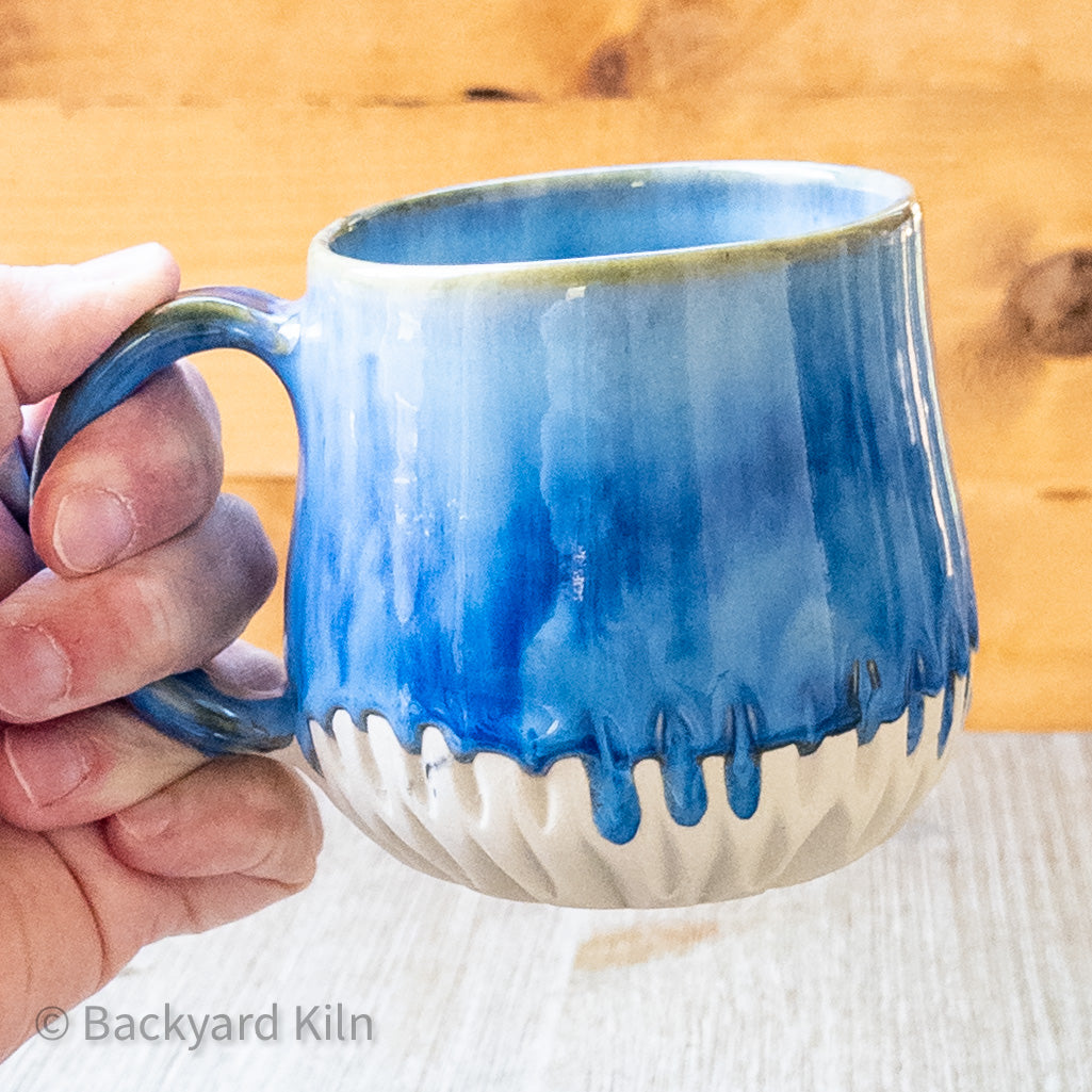 Carved Blue Melt Mug Medium by Taylor