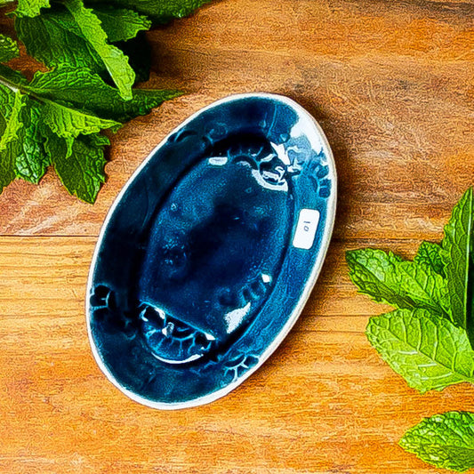 Small Blue Floral Pattern Tray - Taylor