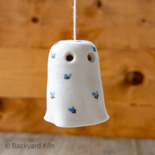 Blue Floral Ghost Bell by Taylor