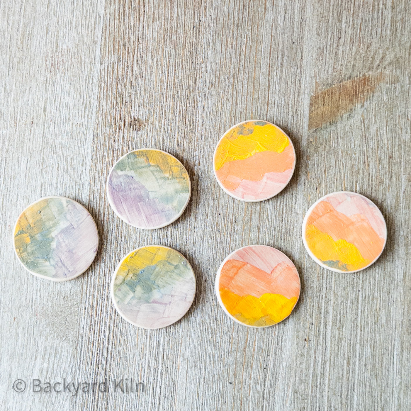 Round Brushstroke Magnets by Taylor