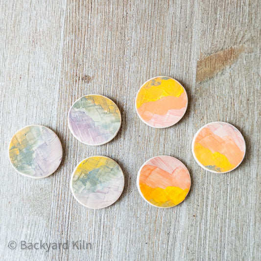 Round Brushstroke Magnets by Taylor