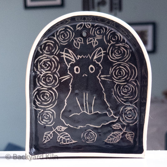 Large Cat Black Hanging Cat Shrine/Shelf - Taylor