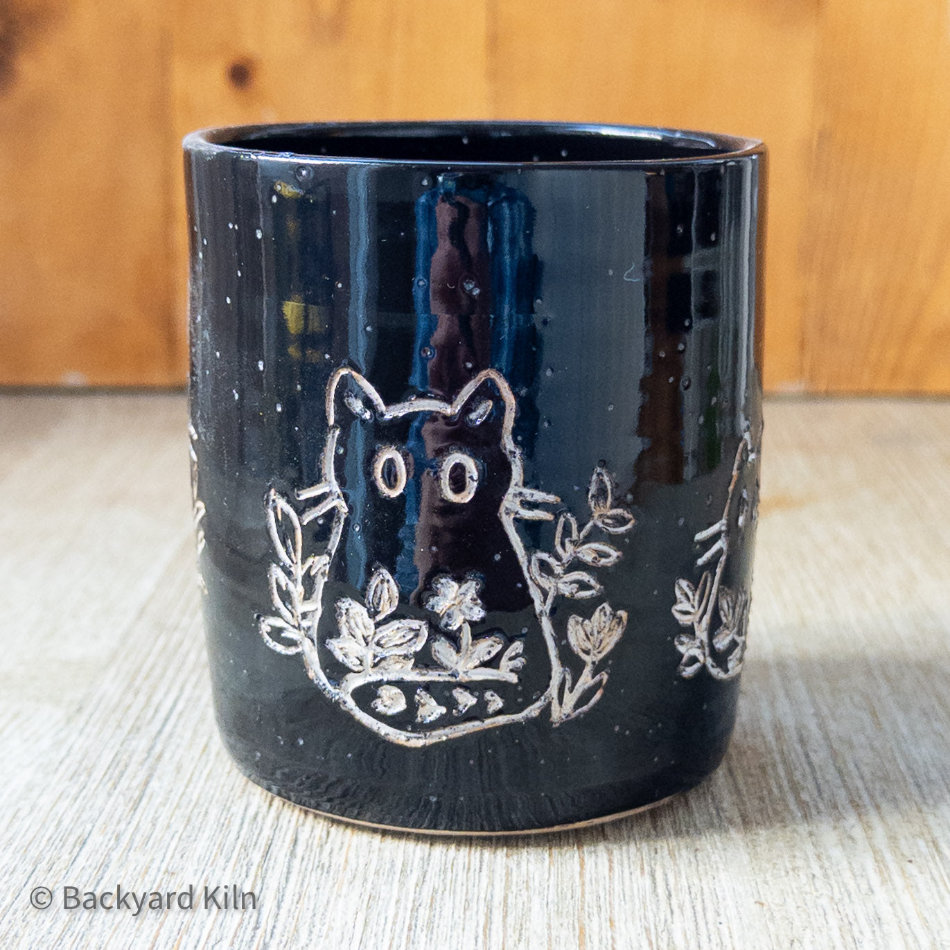 Black Scandi Cat Tumbler - Taylor