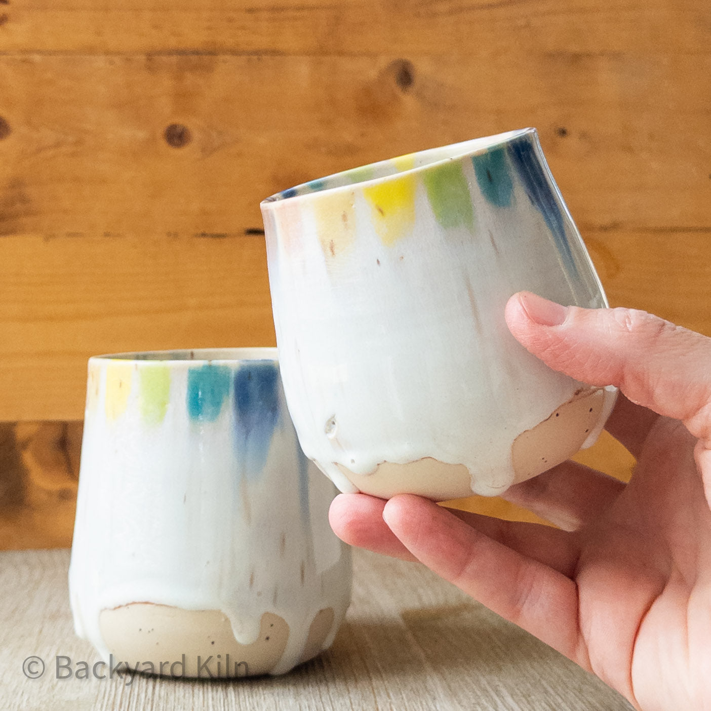 White Rainbow Flow Tumbler  - Taylor