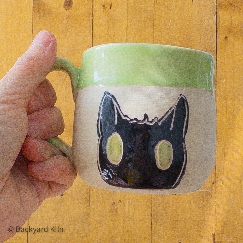 Black Cat Mug Green - Taylor