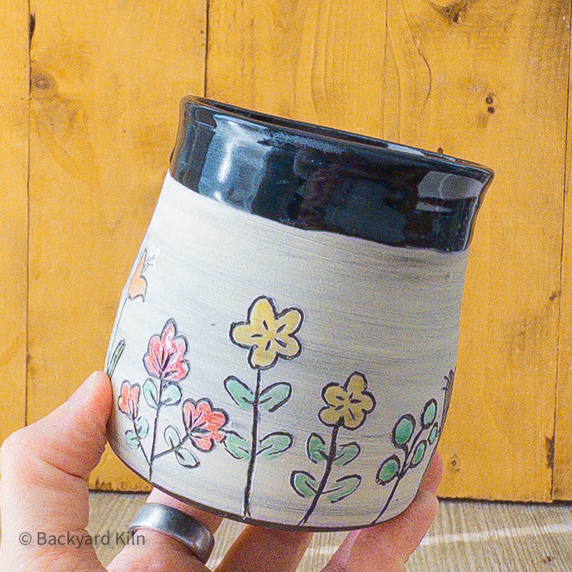 Scandi Garden Tumbler #4 with Cat - Taylor
