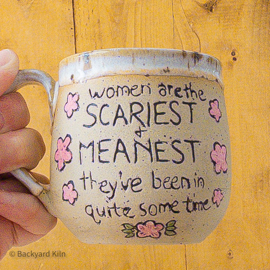 Mean and Scary Women Mug Pink - Taylor