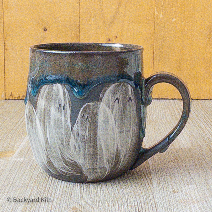 Overlapping Slip Ghost Mug Dark Blue - Taylor