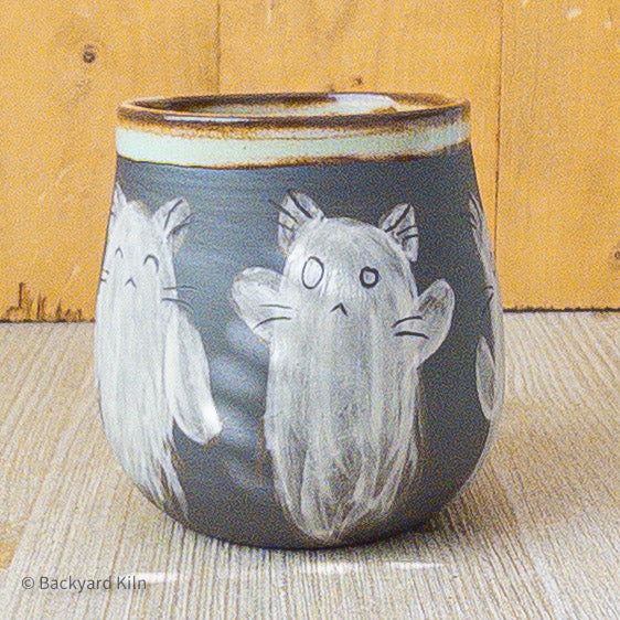 Slip Cat Ghost Tumbler, White - Taylor