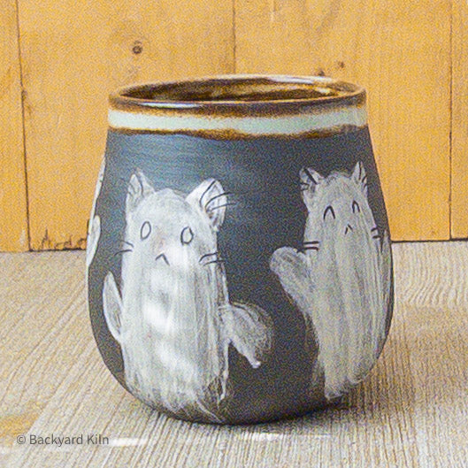 Slip Cat Ghost Tumbler, White - Taylor