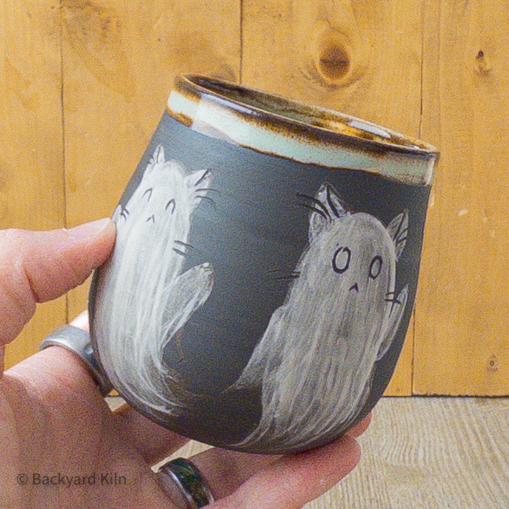 Slip Cat Ghost Tumbler, White - Taylor