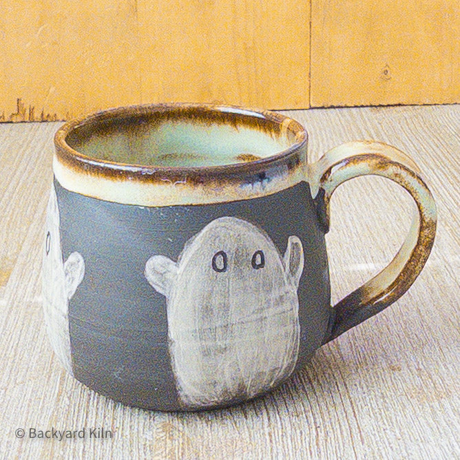 Mini Slip Ghost Hug Mug, Teal - Taylor