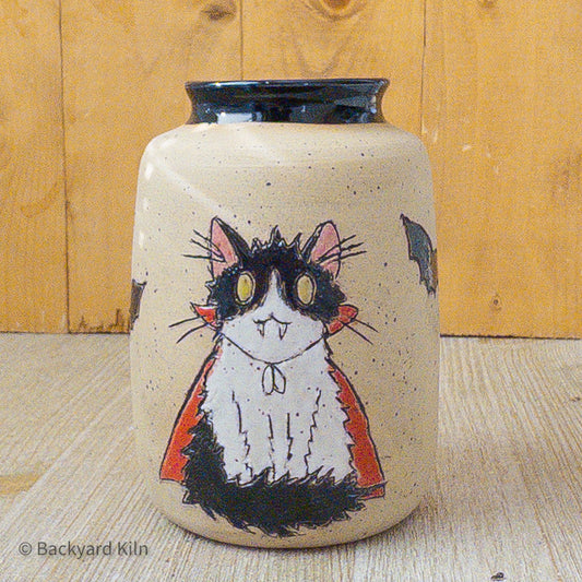 Fundraiser Cat Vase: Cobalt - Taylor