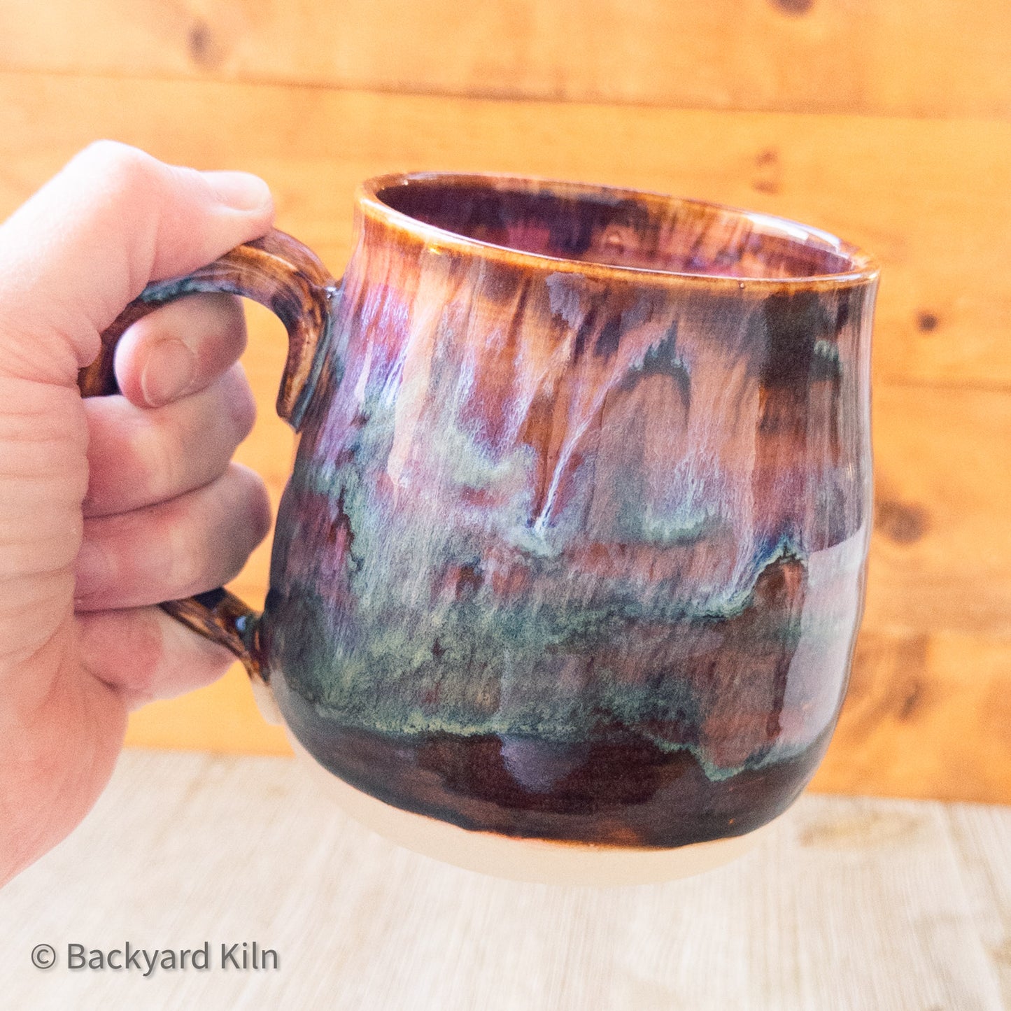 Large Blue/Red Dimensional Mug #1 by Taylor