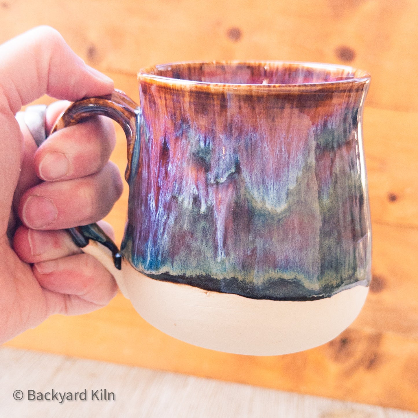 Large Blue/Red Dimensional Mug #2 by Taylor
