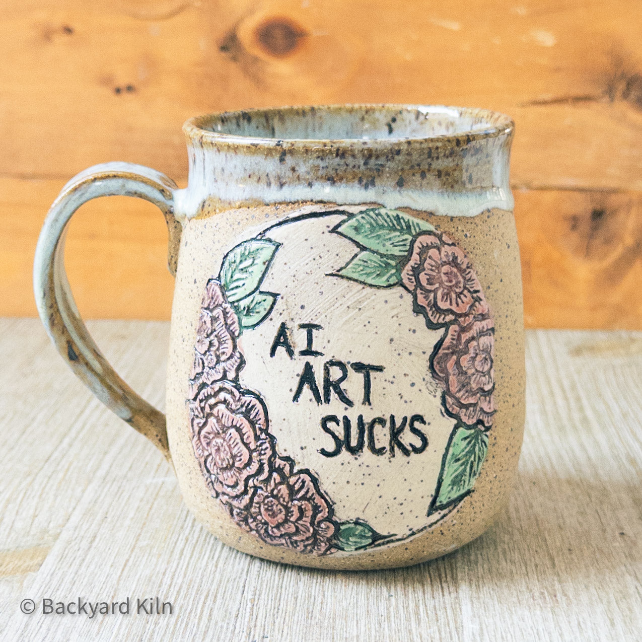 AI Art Sucks Red Roses Mug by Taylor