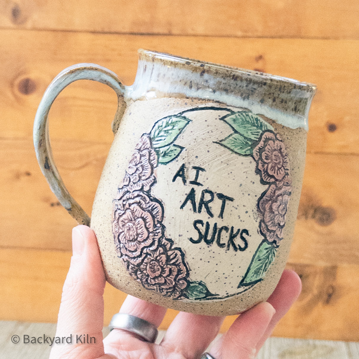 AI Art Sucks Red Roses Mug by Taylor