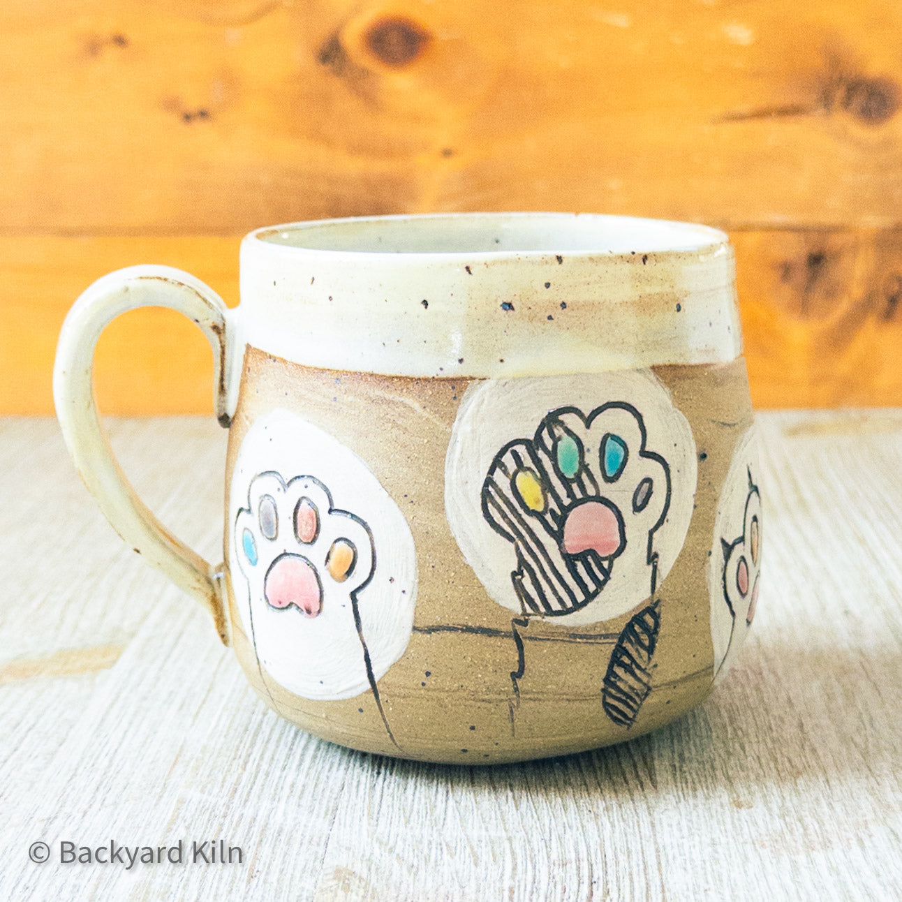 Rainbow Paws Up Mug Medium by Taylor
