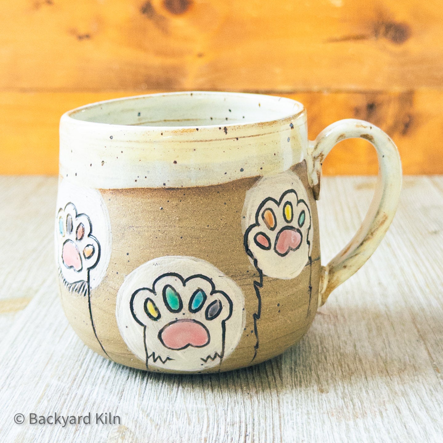Rainbow Paws Up Mug Medium by Taylor