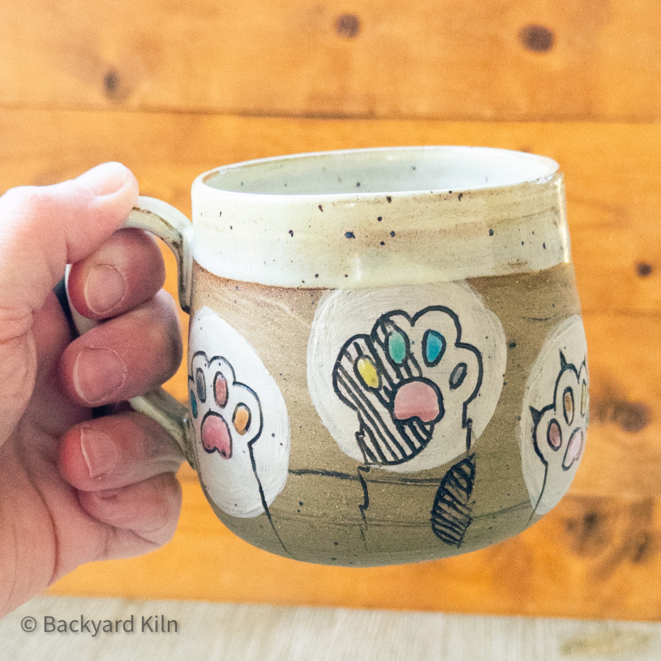 Rainbow Paws Up Mug Medium by Taylor