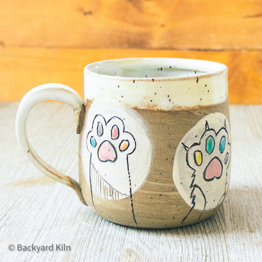 Rainbow Paws Up Mug Small #1 by Taylor