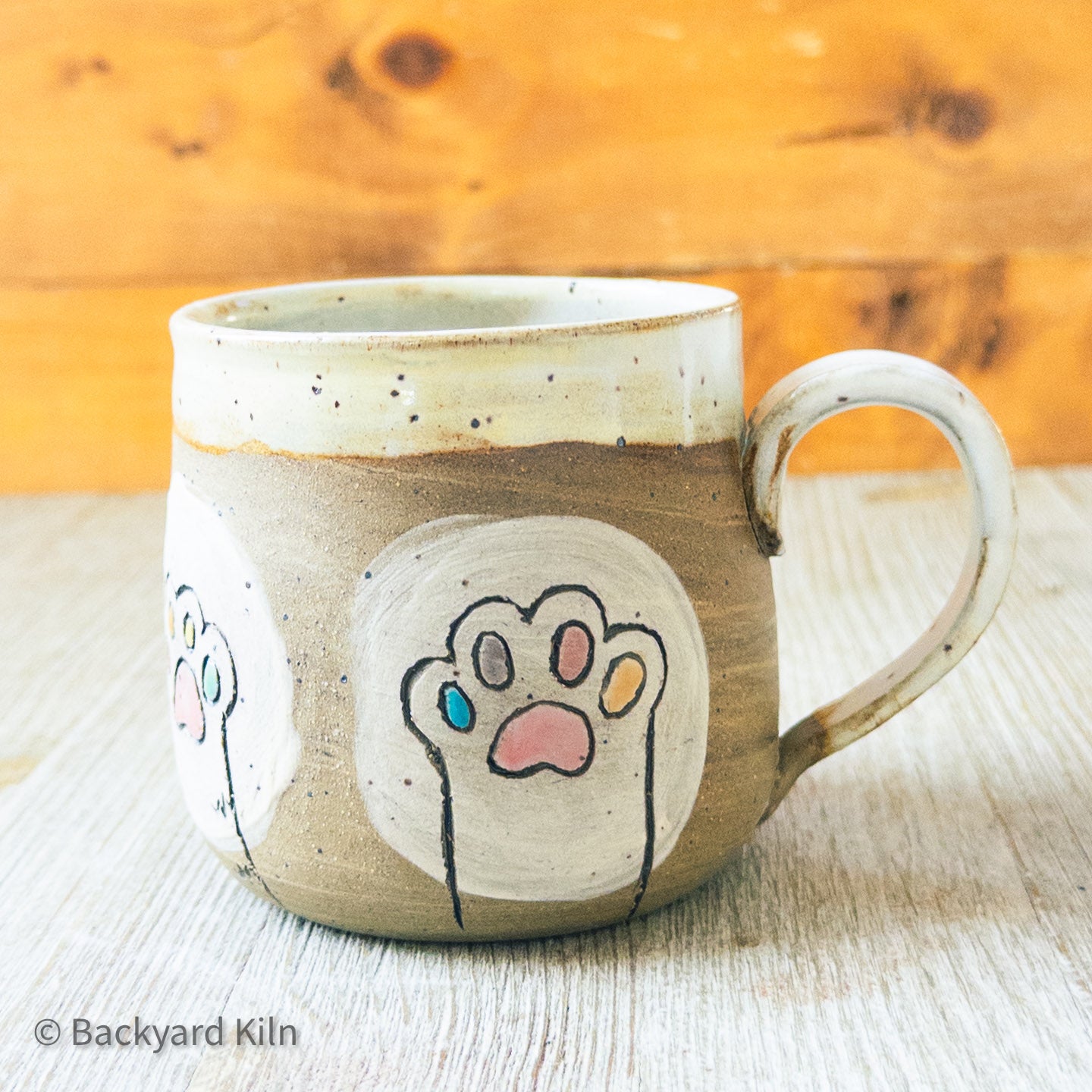 Rainbow Paws Up Mug Small #1 by Taylor