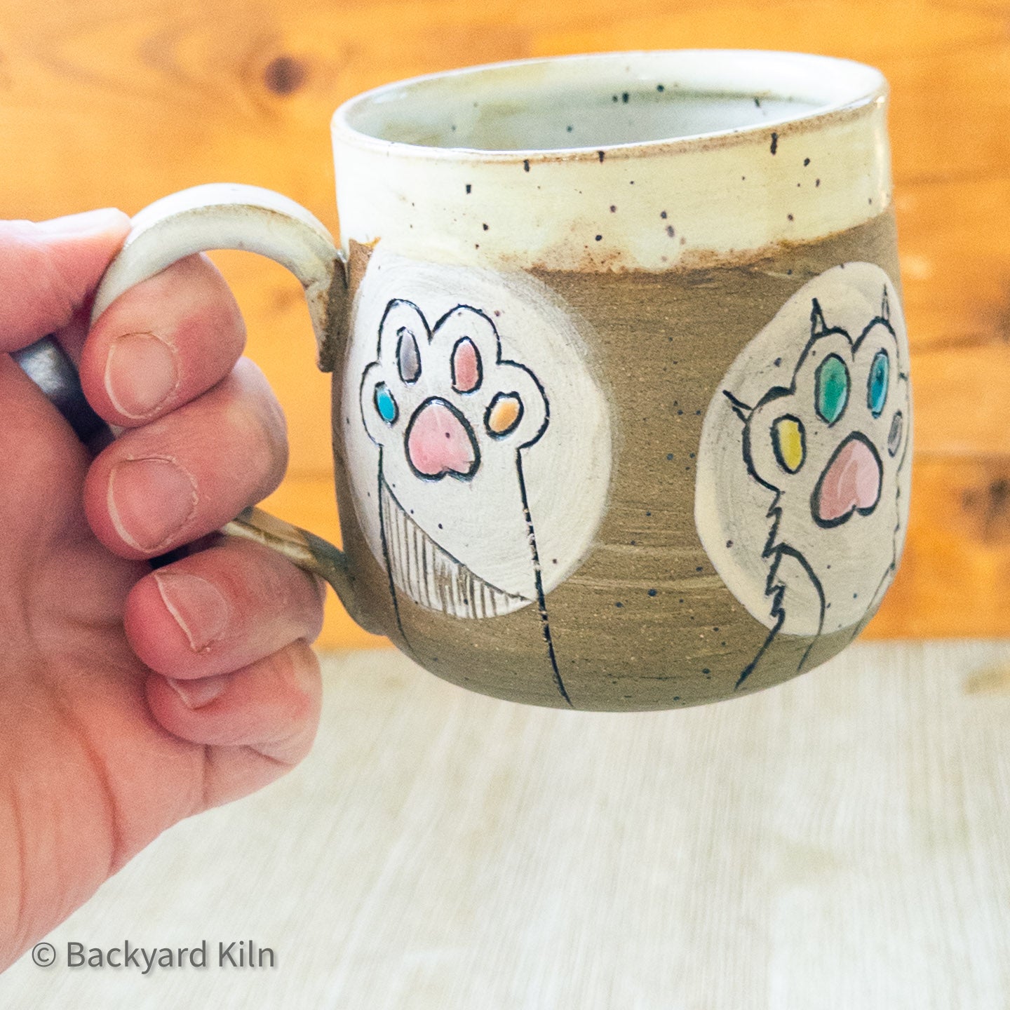 Rainbow Paws Up Mug Small #1 by Taylor