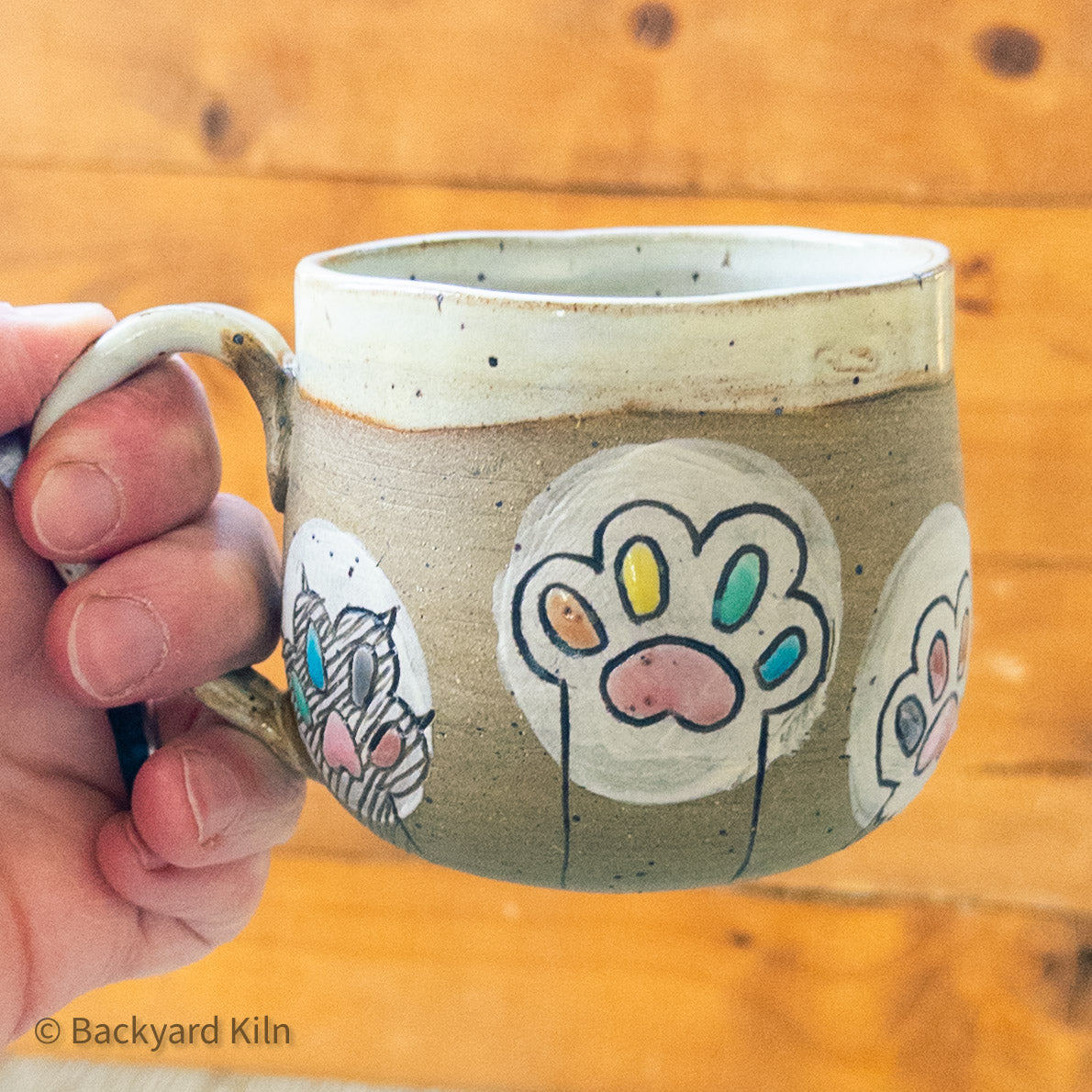 Rainbow Paws Up Mug Small #2 by Taylor