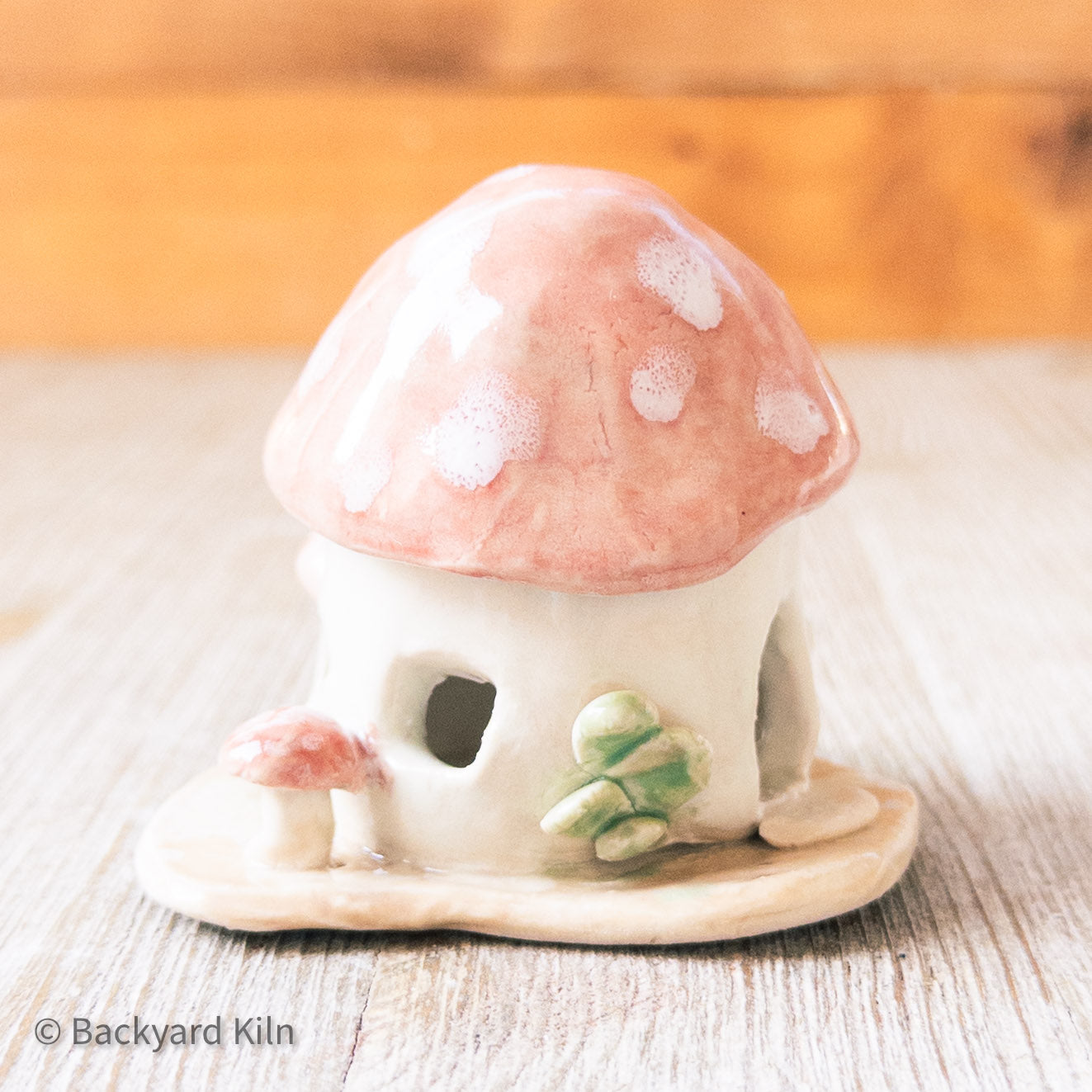 Pastel Mushroom Mini Fairy House by Taylor