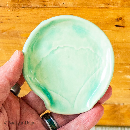 Bright Green Ginkgo Leaf Spoon Rest by Taylor