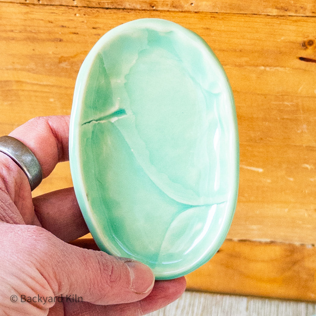 Small Bright Green Ginkgo Leaf Tray by Taylor