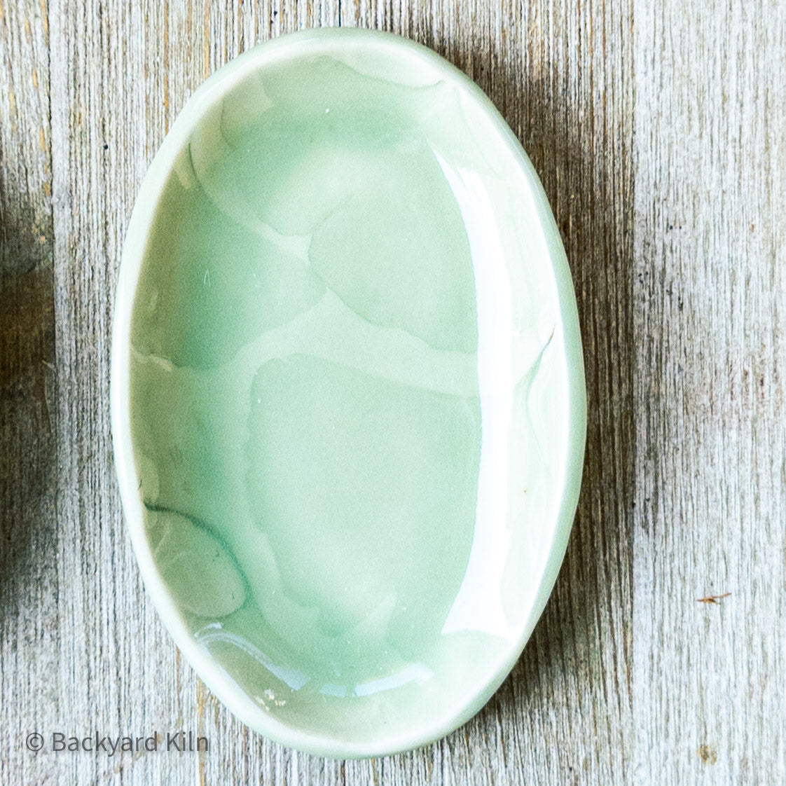 Small Sage Green Ginkgo Leaf Tray by Taylor