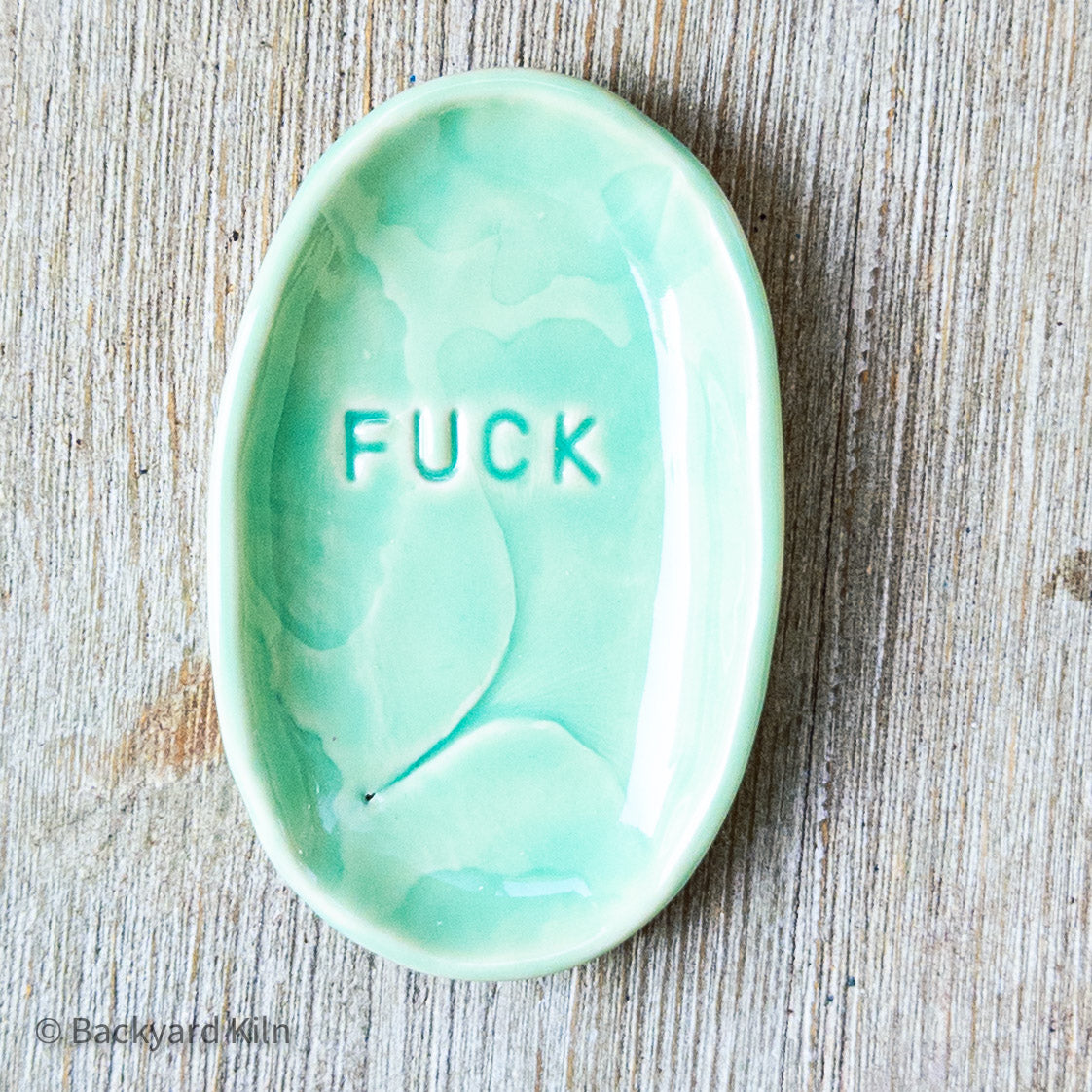Small "Fuck" Ginkgo Leaf Tray by Taylor