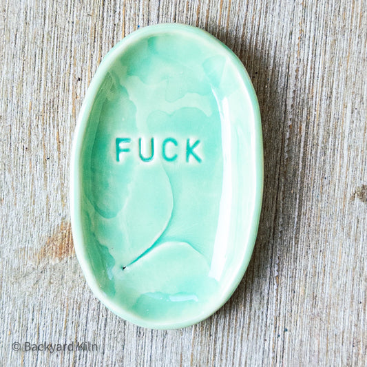 Small "Fuck" Ginkgo Leaf Tray by Taylor