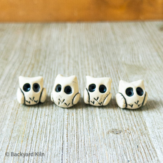 White Mini Owls Assorted by Taylor