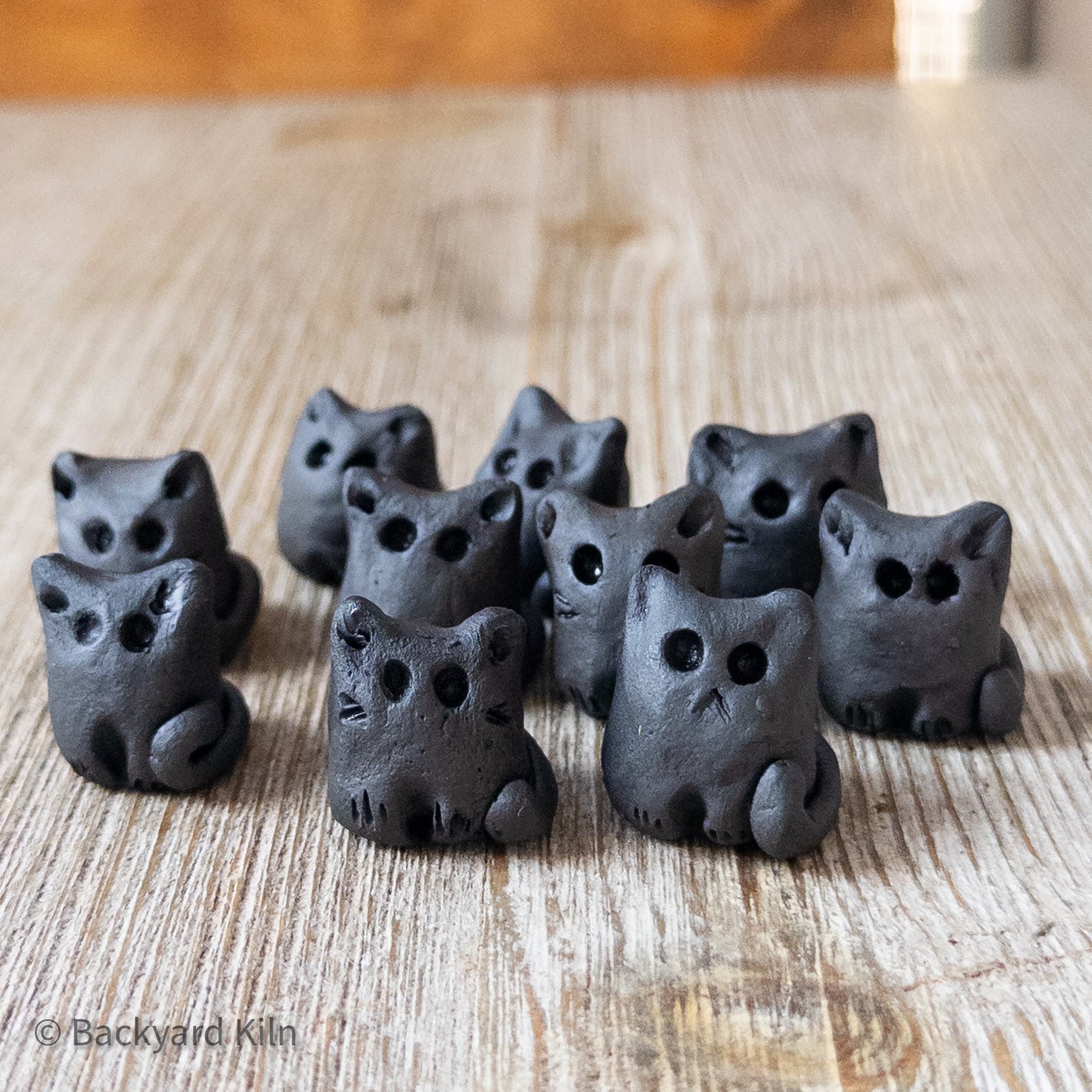 Black Mini Cats without Butts, Assorted by Taylor