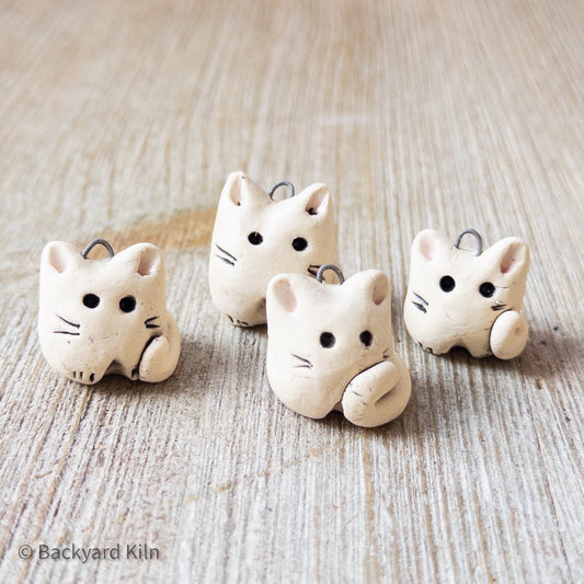 White Cat Ornaments by Taylor
