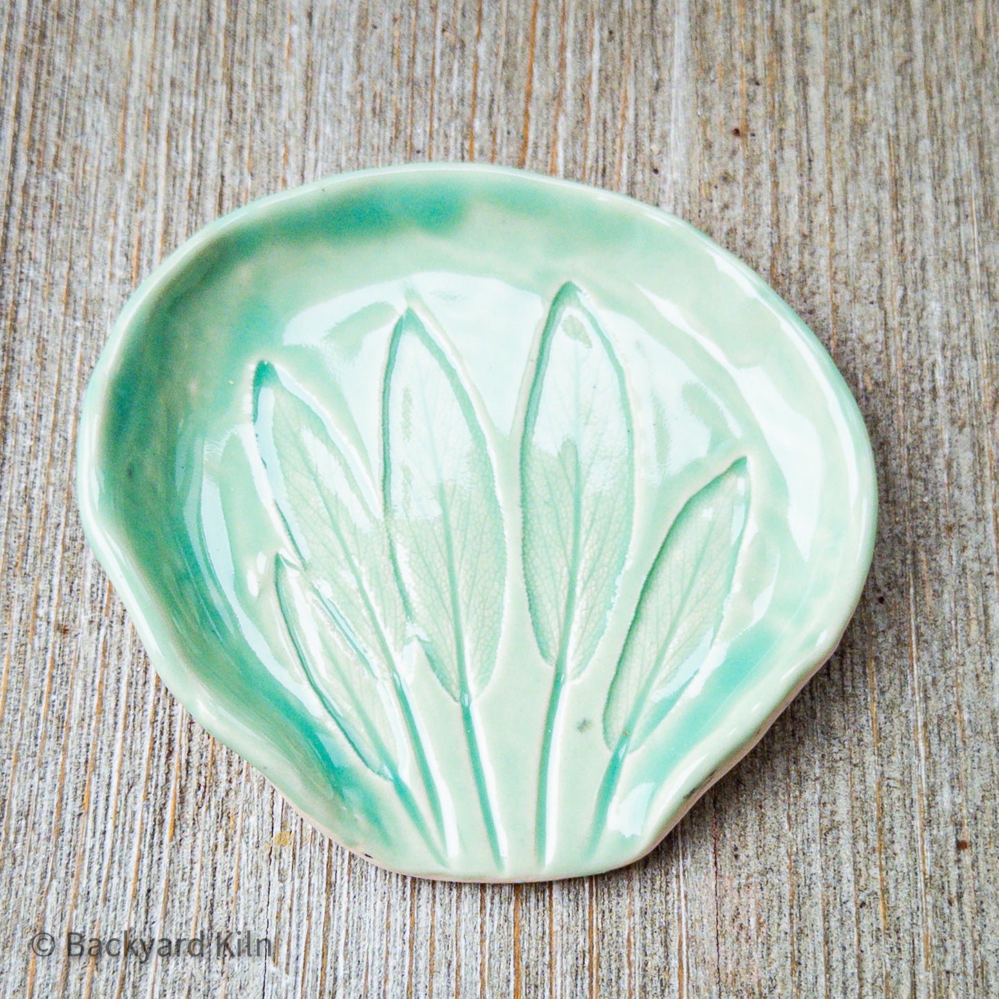 Bright Green Sage Leaf Spoon Rest by Taylor