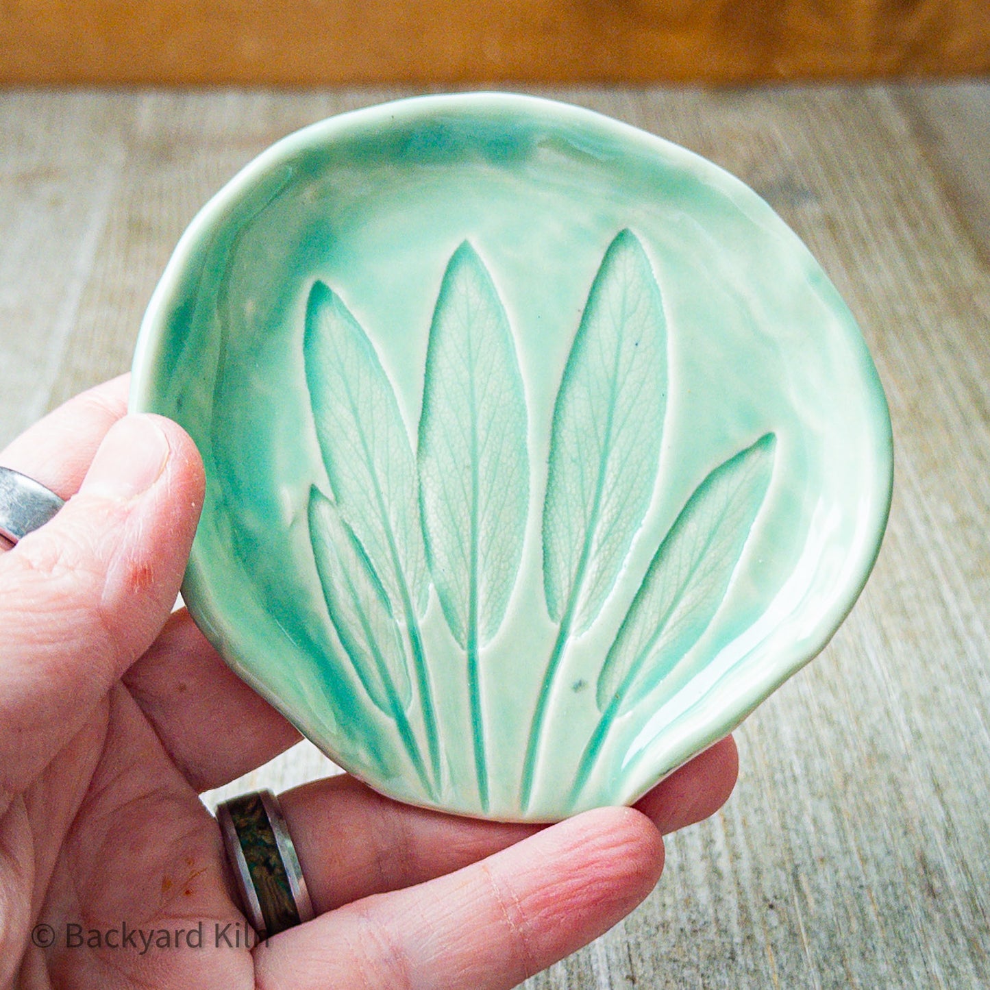 Bright Green Sage Leaf Spoon Rest by Taylor