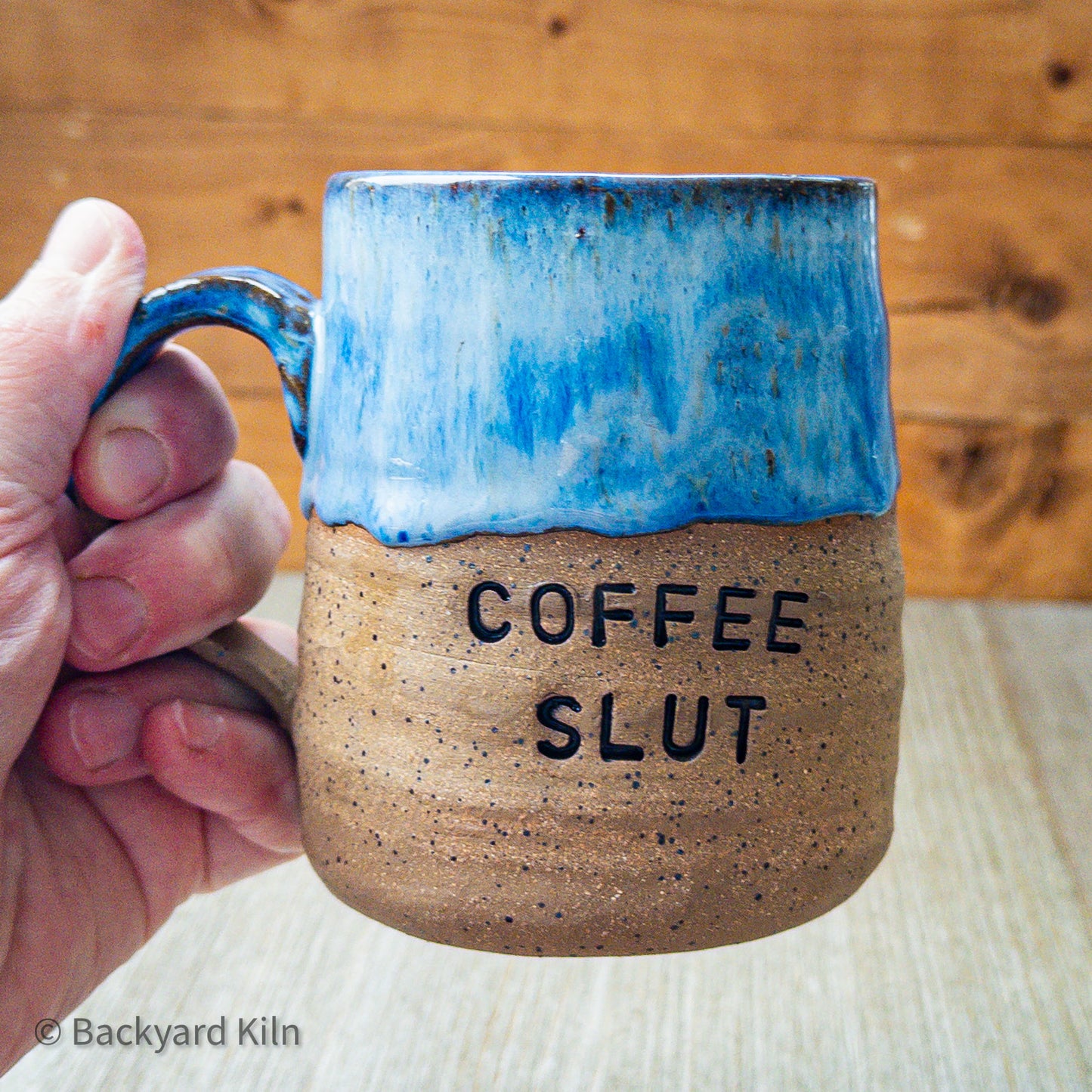Blue "Coffee Slut" Mug by Taylor