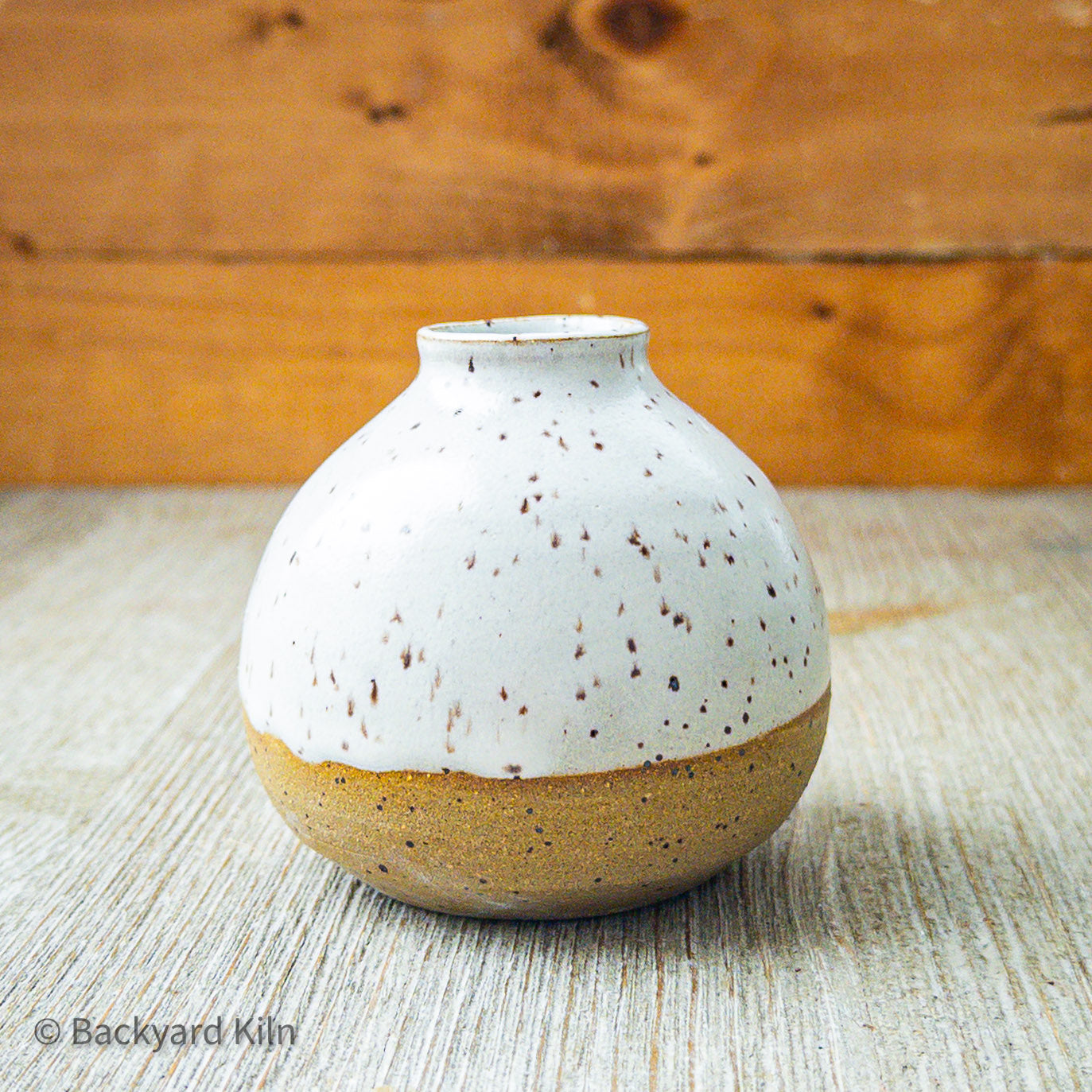 Mini White Speckled Vase by Taylor