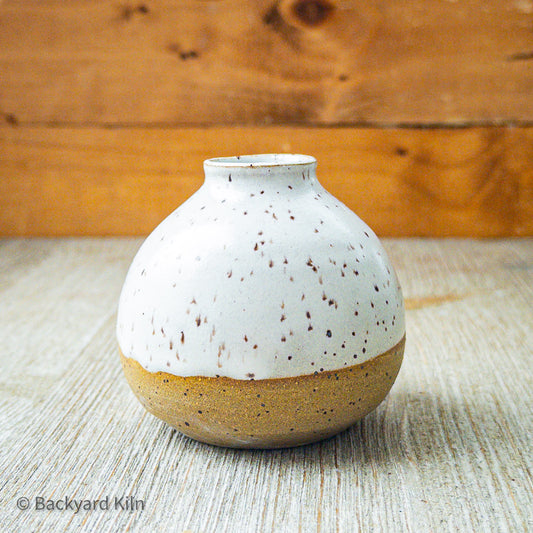 Mini White Speckled Vase by Taylor