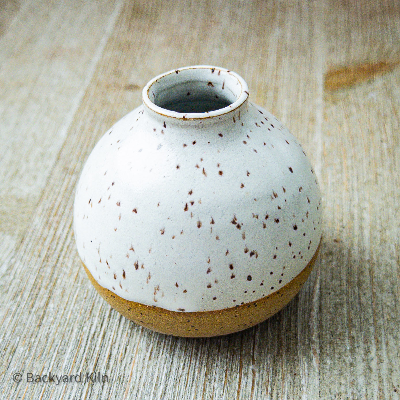 Mini White Speckled Vase by Taylor