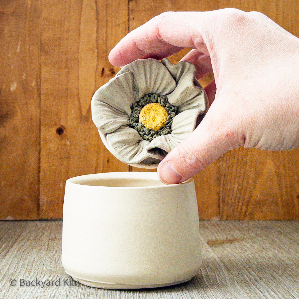 Green Flower Jar by Taylor