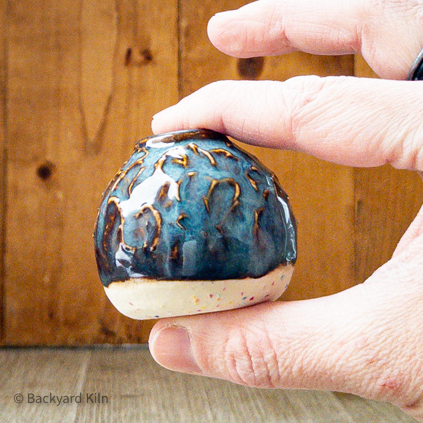 Tiny Blue Blossom Vase by Taylor