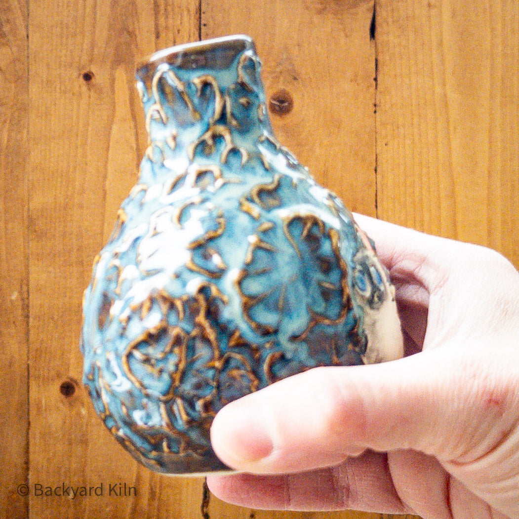 Blue Blossom Vase with Cat by Taylor