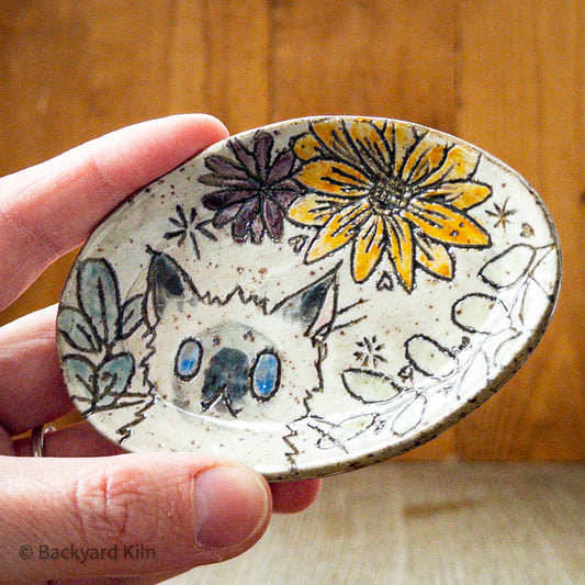 Cat Carved Tray #3 by Taylor