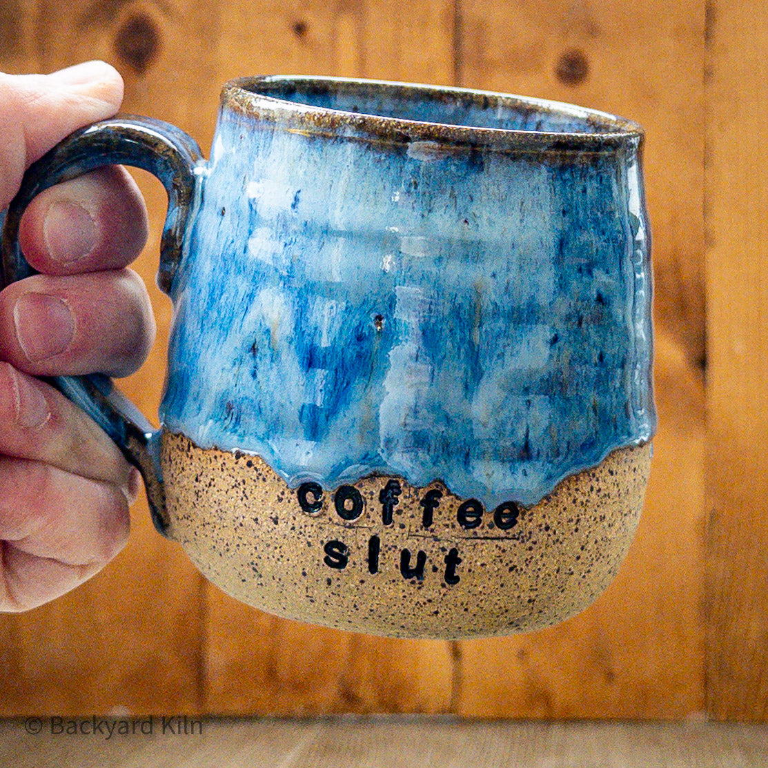 Blue "Coffee Slut" Mug #1 by Taylor